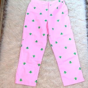 Lilly Pulitzer textured bee embroidered capris